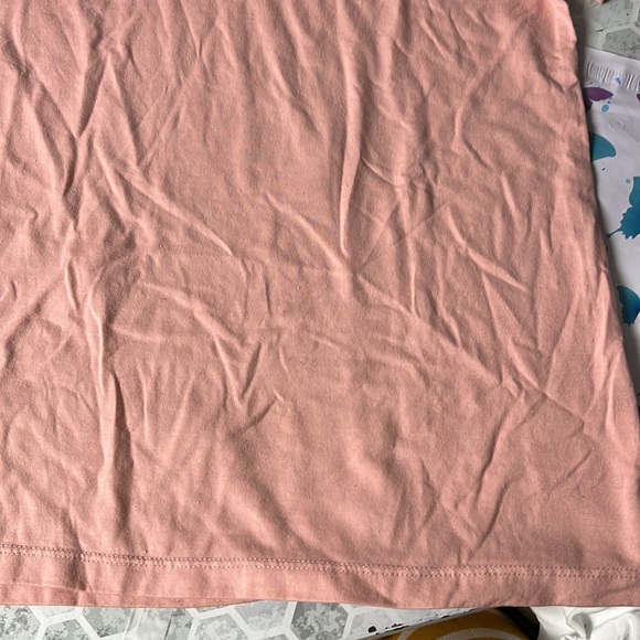 Time and Tru Medium Pink Short Sleeve V Neck T Shirt - Picture 3 of 5